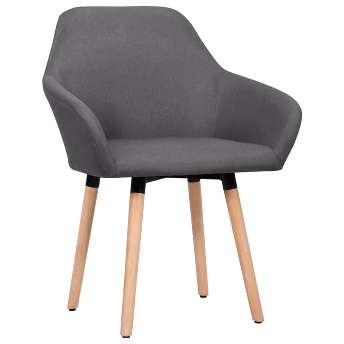 vidaXL - Eetkamerstoelen - 2 - st - stof - donkergrijs