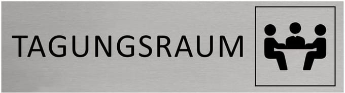 CombiCraft Aluminium Deurbordje "Tagungsraum " 165x45mm met tape
