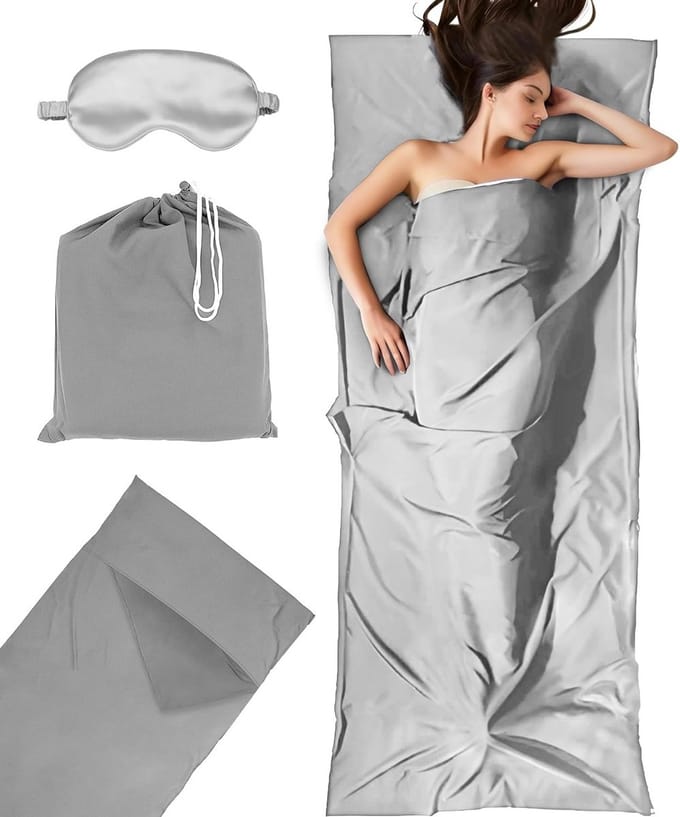 Slaapzak - Reismodel - Backpacken - Ultra lichtgewicht - 220x90 cm - Grijs