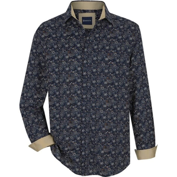 Babista herren Overhemd - 41/42 - blauw - Plus Size