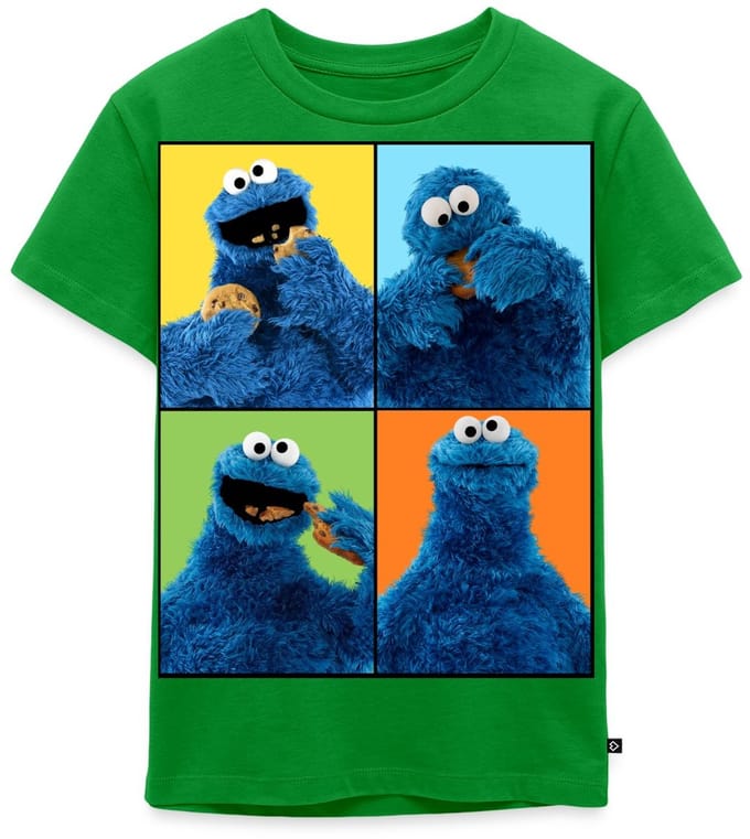 Sesamstraat Koekiemonster Kunst Premium T Shirt Kinderen