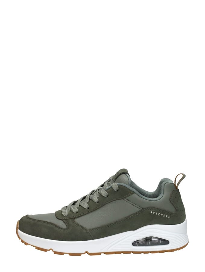 Skechers Skechers Uno Stacre Sneakers groen Leer