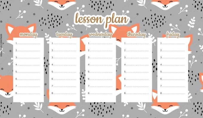 Wallvy - Magnetisch Lesrooster - 45x26cm - Vrolijke Vos - Personaliseerbaar