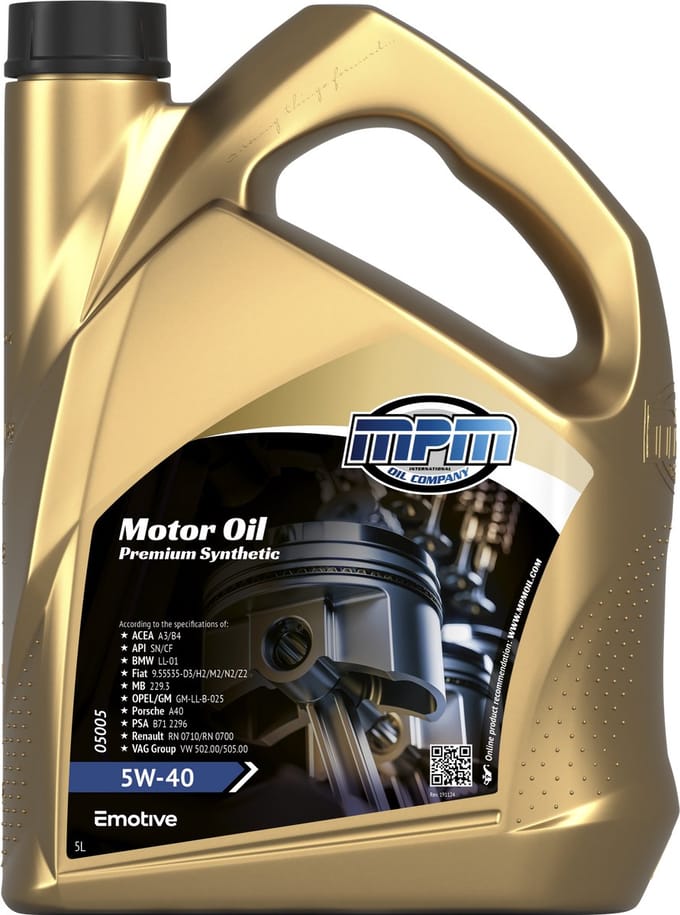 MPM Motorolie 5w40 - 5 liter