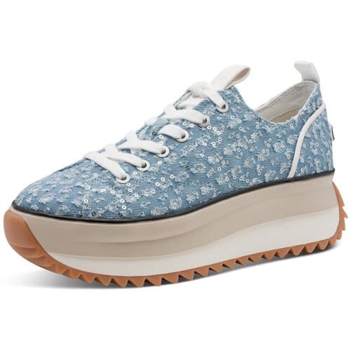 Tamaris platform sneakers voor dames 1-23731-41 8A2 blauw