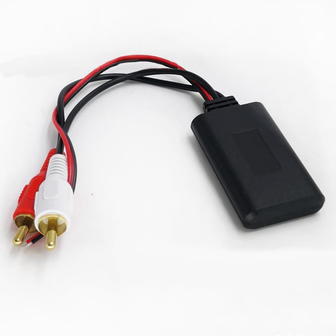 Bluetooth 5.0 Audio Ontvanger Muziek Adapter Auto Radio Aux Kabel 2RCA Interface voor Auto black