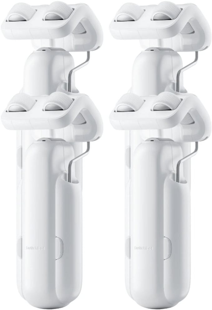 SwitchBot Curtain QUAD Pack - Roede/Rod Versie 3 (2023) - Wit - Smart home gordijnmotor - Smart Gordijn - Automatisch gordijn