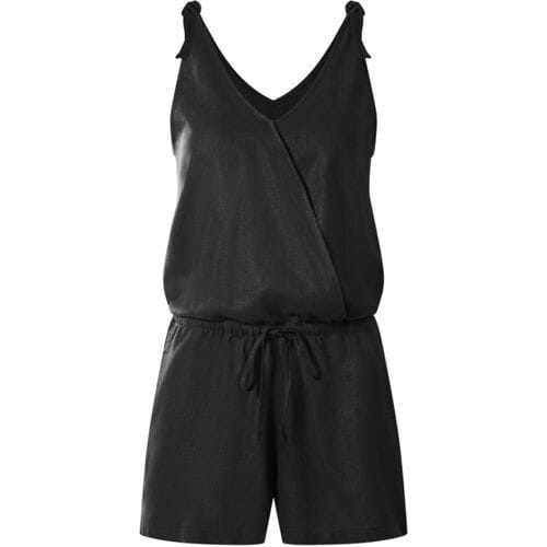 ESMARA Linnen dames jumpsuit (Zwart, 34)