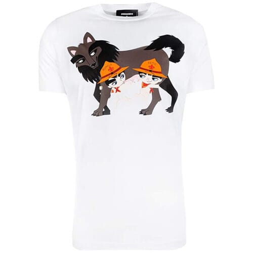T-shirt Korte Mouw Dsquared T-SHIRT S74GD0362 WHITE