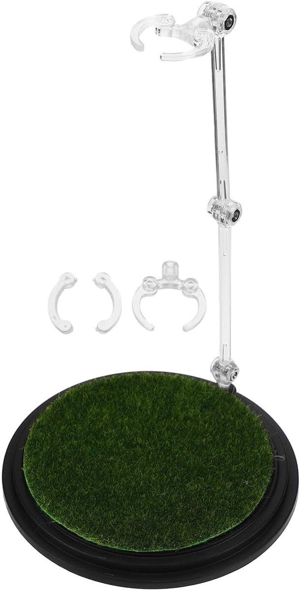 Actiefiguur Standbeeld - Modelhouder Display - Verzamelingen Tonen - Realistisch Grasplatform - 18x12x12 CM - Multicolor