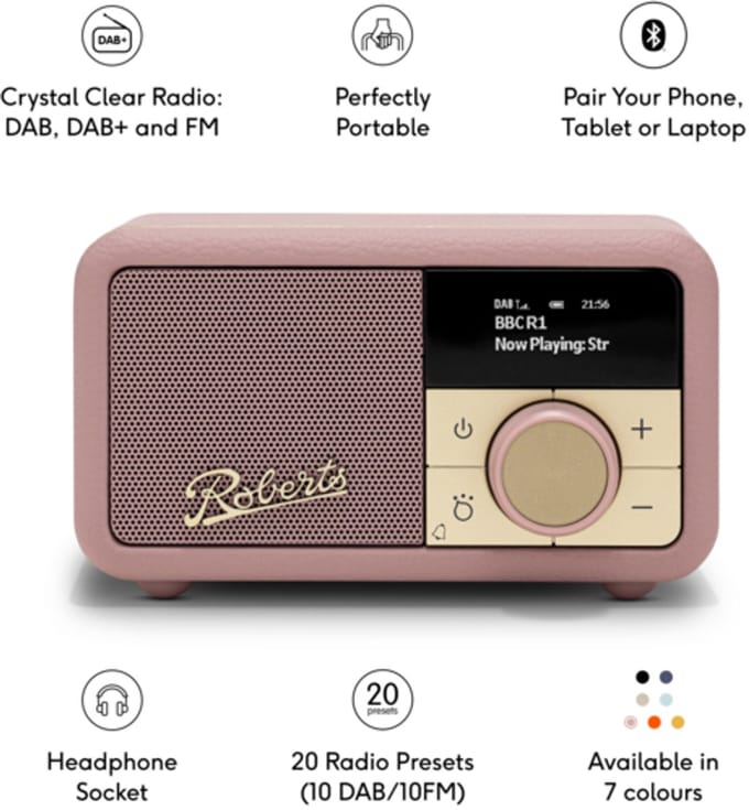 DAB+ radio ROBERTS Revival Petite 2 dusty pink