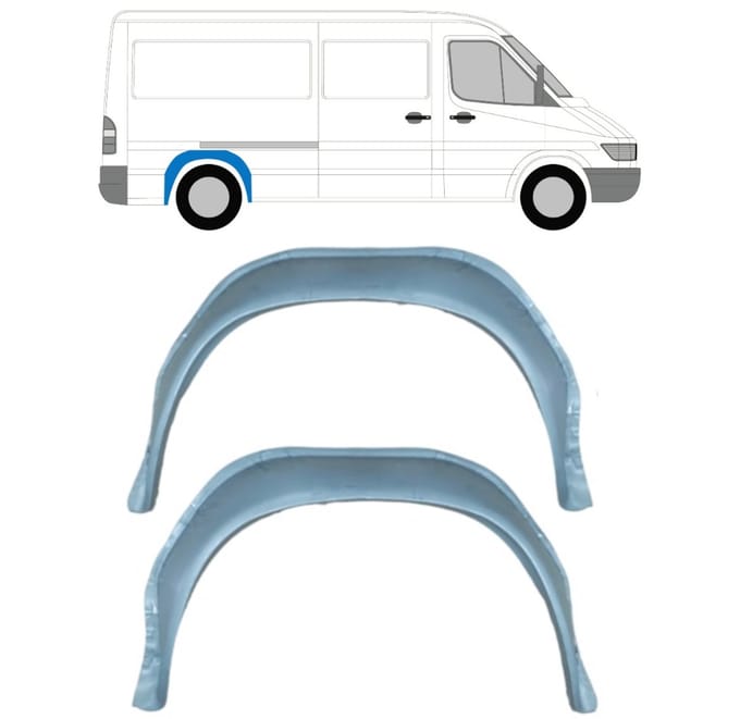 Reparatiepaneel achterste wielkast voor Mercedes Sprinter 1995-2006