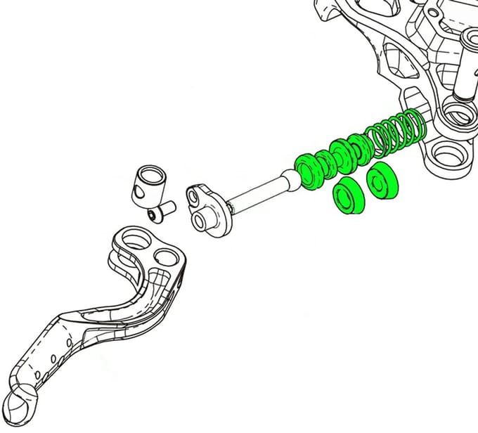 Hope Hbsp259 Race/race Evo/trial Zone Zuigerkit Zilver