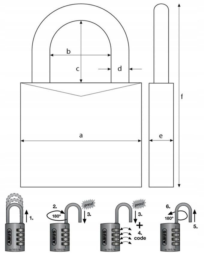 Abus Cijferslot 716/20 - Verstelbare Code voor Gym & Kasten