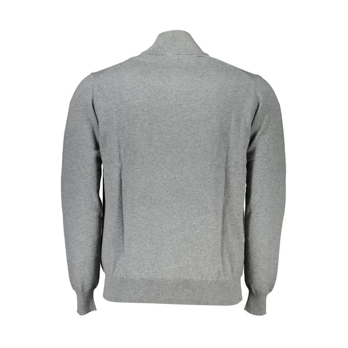 Half Zip Gebreide Sweater Grijs