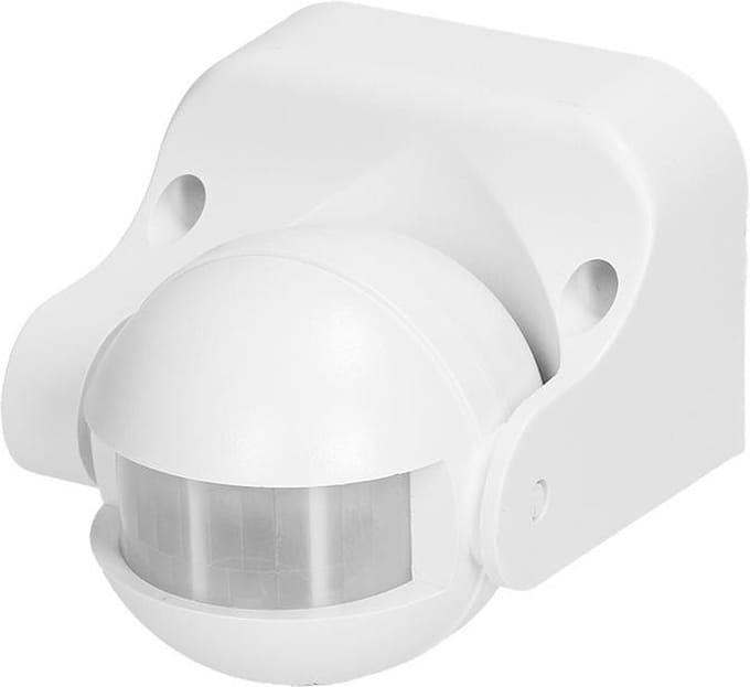 PIR Bewegingsmelder - Sensor voor Verlichting - 180 ° Detectie - IP44 - Wit