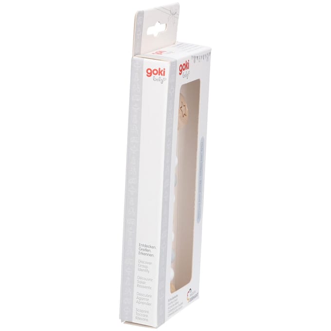GOKI Fopspeenketting - Ster Grijs/Wit - L21cm - Hout