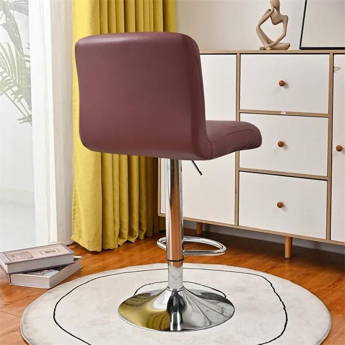 PU Leer Barkruk Stoelhoes Stretch Bureaustoel Slipcovers Elastisch Waterdicht Korte Rug Stoelhoezen Eetkamer Keuken