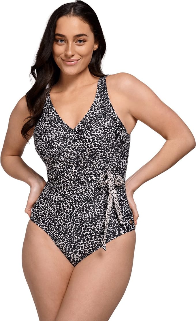 Ten Cate swimsuit v-neck padded little leopard voor Dames | Maat 36