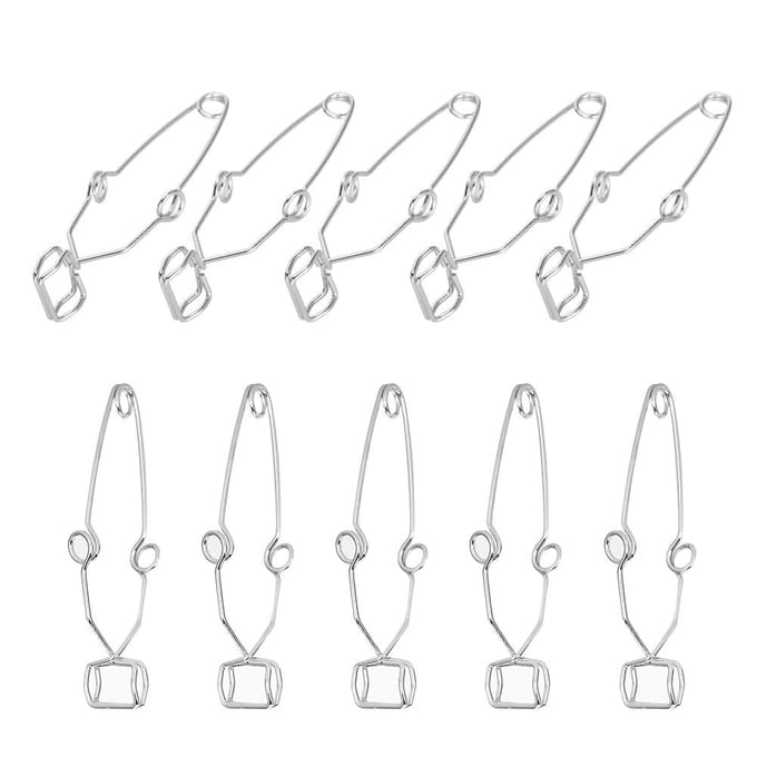 10 Stuks Reageerbuisklem Klem Experiment Test Houder Gereedschap voor Laboratorium Groot Formaat white