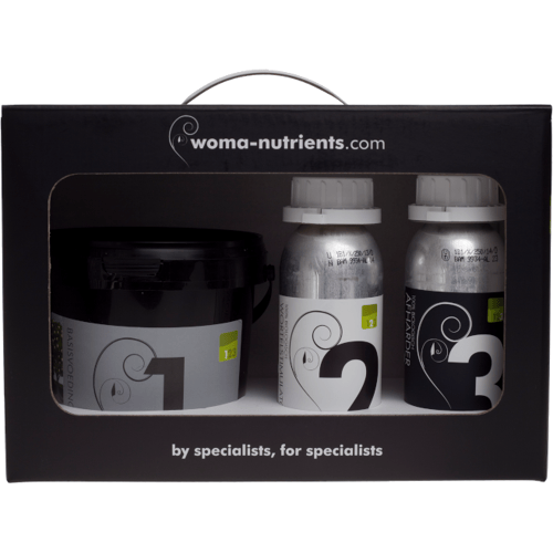 Woma Starterskit Aarde 1kg basis, 250ml wortel, 250ml afharder