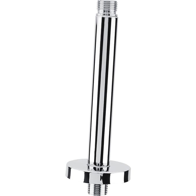 RVS Ronde Bovenkant Douchearm Pijp Wandmontage voor Badkamer Plafond Douchekop 6 inches black