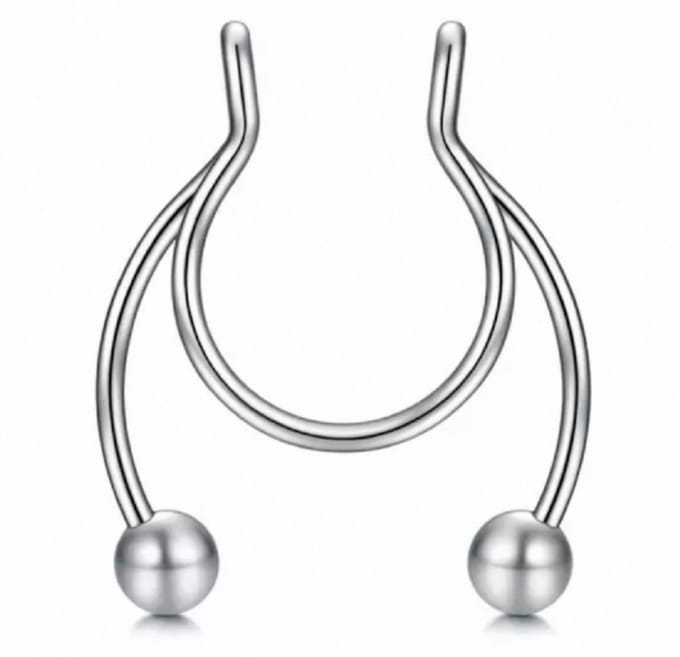 Fake neus ring zilverkleur - Charme Bijoux