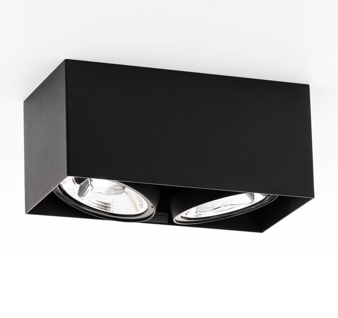 AR111 opbouwspot 2-lichts Brooklyn - zwart