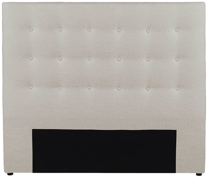 Vente-unique Gewatteerd hoofdbord FRANCESCO - 140 cm - Stof - Beige