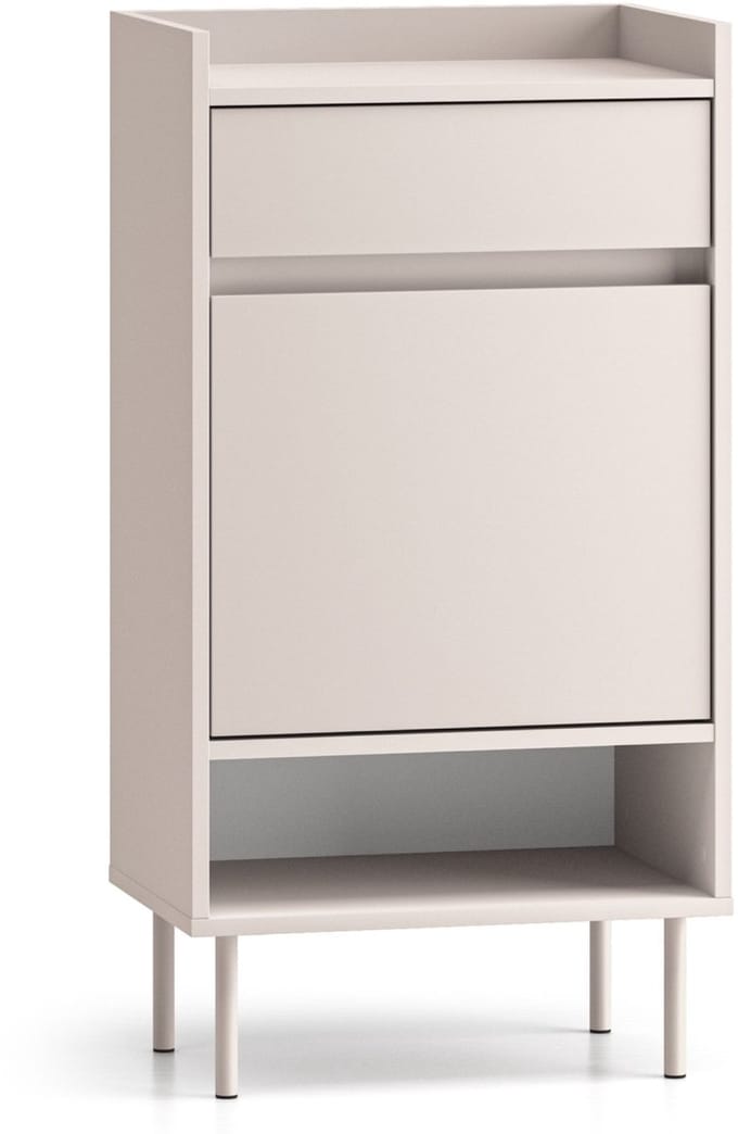 Selsey DIOCE – Schoenenkast met vakken en lade, greige, 50 cm