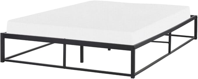 VIRY - Tweepersoonsbed - Zwart - 140 x 200 cm - Metaal
