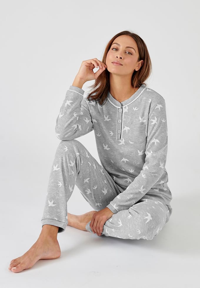 Damart - Pyjama Thermolactyl interlock mesh - Dames - Grijs - 42-44 (M)