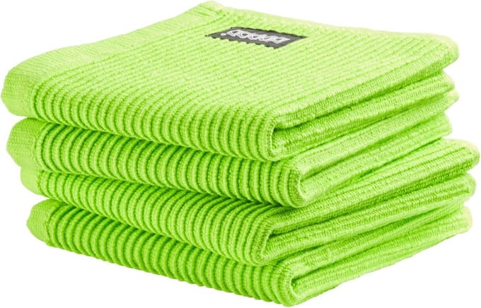 DDDDD - 4x Vaatdoek - Basic Clean - 30 x 30 cm - Groen - Set van 4 stuks