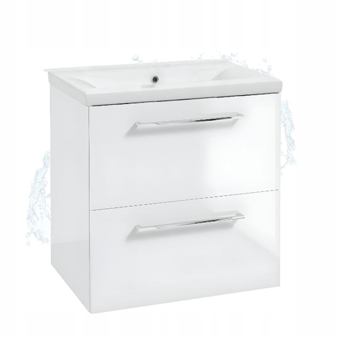 STAMAR - Kast met Wastafel Badkamer 60 x 40 x 59cm Stil Sluiten - Wit