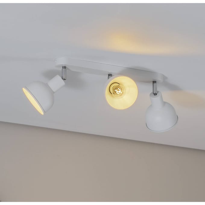 Sollux Lighting Plafondlamp Elba - E27 - wit - staal - 18.5x59x24cm