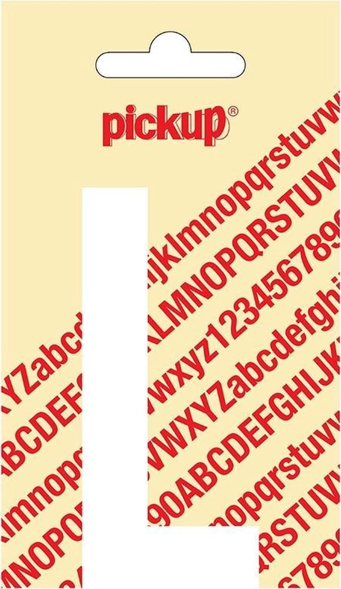 Pickup plakletter Nobel 90 mm wit L - 31012090L