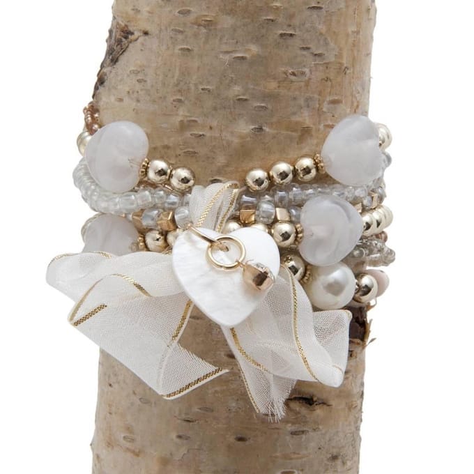B0101769 - Armband - kunststof - wit