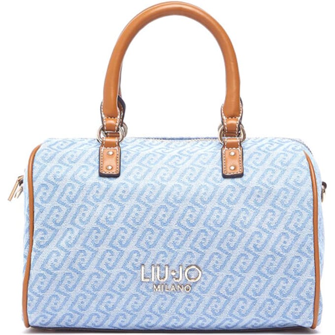 LIU JO handtas schoudertas Evrim Satchel Bag Dusty Blue blauw
