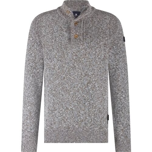 State Of Art Mocker Trui Melange Blauw - Maat M - Heren - Pullovers