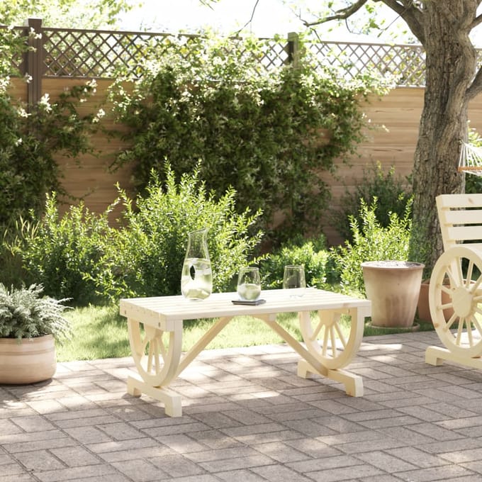 vidaXL - Tuintafel - 90x50x40 - cm - massief - vurenhout