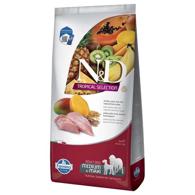 Farmina N&D Tropical Adult Medium & Maxi Hondenvoer - Chicken - 10 kg