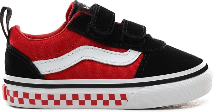 Vans Td Ward V Jongens Sneakers - (Checker Tape) Black/Red