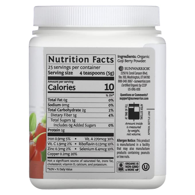 Sunwarrior, Harvest, Gojibes Poeder, 8.81 oz (250 gram)