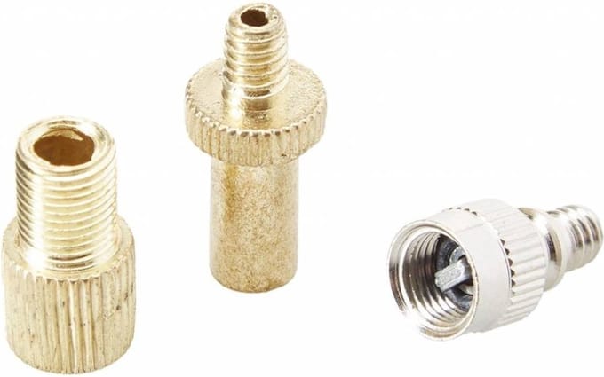 Scoby - Ventieladapter - Verloopstukje - Fiets accessoire - Verloopnippel voor Fietsventiel - Ventiel opzetstuk - Valve Adapter - 3-delig