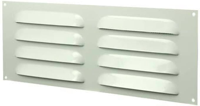 Metalen rechthoekige sleuf rooster 260x105 wit - MR26105