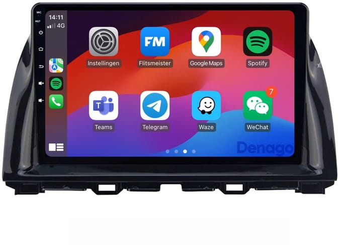 CarPlay autoradio geschikt voor Mazda CX-5 | 2012 t/m 2016 | Android 16 | Draadloos Apple CarPlay & Android Auto | 2GB + 32GB | QuadCore processor | Denago DNG-A316 | 10 INCH | 2012 2013 2014 2015 2016 | Bluetooth & Wifi