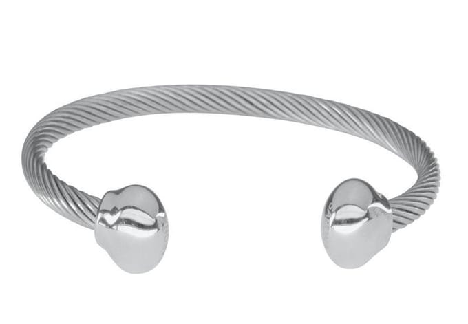 Magneet Armband Twist zilverkleurig Magnetic-L