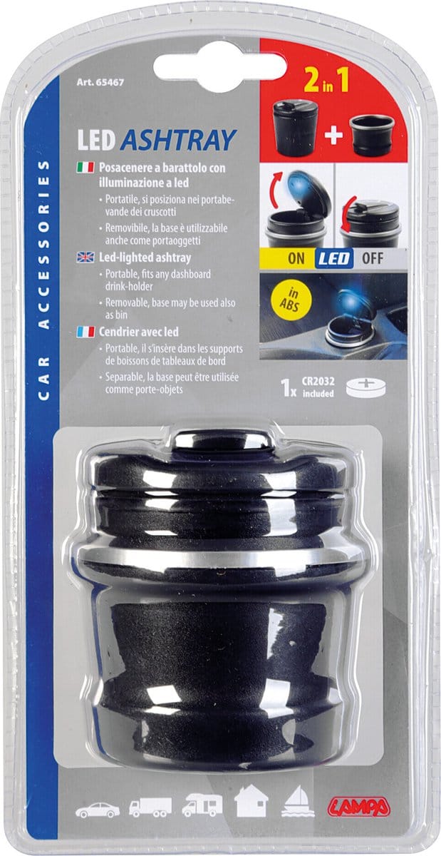 Asbak met ledverlichting