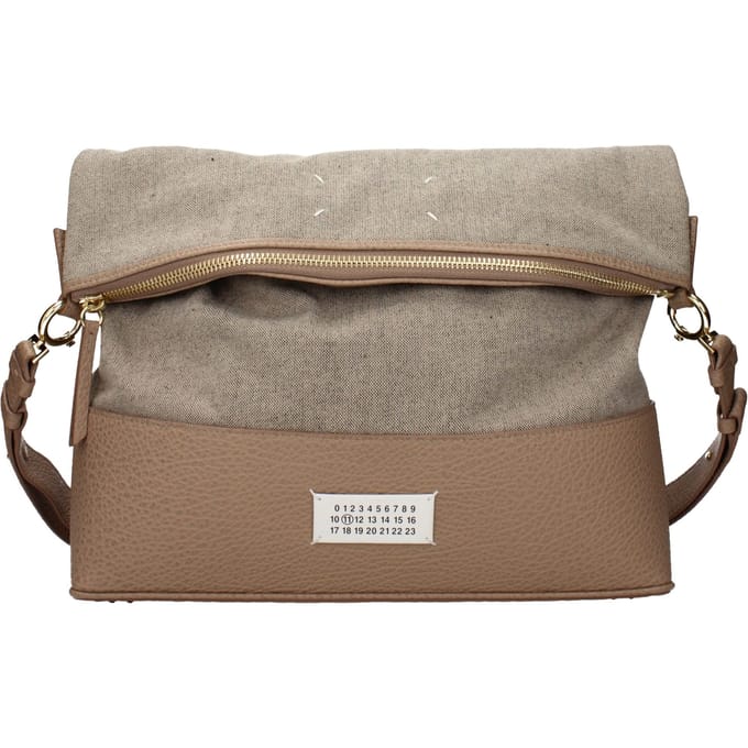 Beige Stoffen Schoudertas