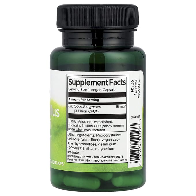 Lactobacillus Gasseri, 3 Miljard KVE, Vegan Drcaps 60 Tabletten